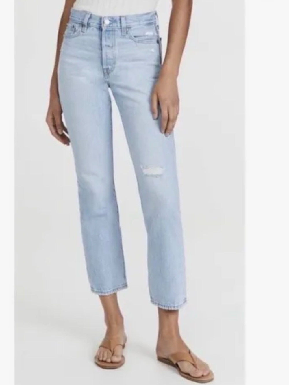 Levi premium Wedgie straight jeans-Luxor again, High-Rise Cropped Jeans